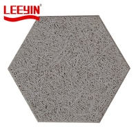 Panneaux acoustiques DIY en laine minérale hexagonale, laine de ciment et laine de bois