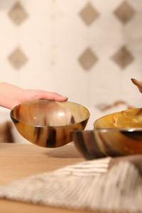 Bol en corne naturelle de haute qualité, résistant à la chaleur, jetable, élégant, fait main, pour la maison, l'hôtel, le restaurant - Product Image 2