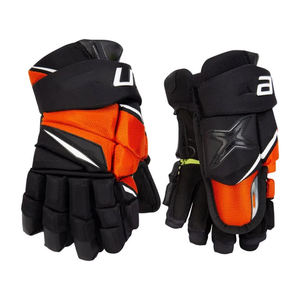 Gants de hockey sur glace jaunes pour adultes, en nylon durable, fermeture auto-agrippante, motif uni, équipement de protection - Product Image 3