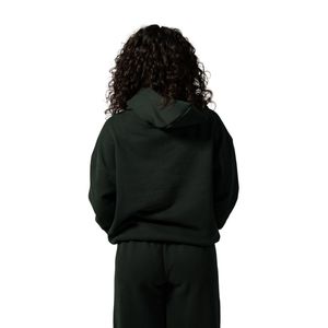 Sweat-shirt à capuche vert foncé pour femme, manches longues, en molleton, décontracté, pour la gym, vêtements de sport, doux et confortable, pour tous les jours - Product Image 6