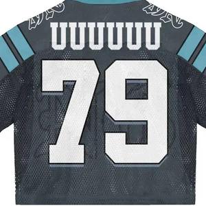 เสื้ออเมริกันฟุตบอลสีส้มแบบสั่งทำพิเศษ เนื้อผ้าตาข่าย ระบายอากาศได้ดี แห้งเร็ว น้ำหนักเบา พิมพ์ลายแบบซับลิเมชั่น - Product Image 6
