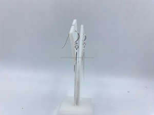 Pendientes de corazón de plata 925 de estilo clásico romántico y hermoso, chapado en oro de plata pura blanca para bodas, fiestas, regalos para mujeres - Product Image 2