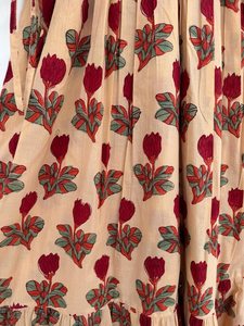 Maxi vestido con estampado de rayón bohemio para mujer, atractivo cuello en V, manga larga, botón tejido, playa, vacaciones, salida informal, longitud Midi - Product Image 4