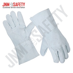 Gants de soudage TIG robustes en cuir de vachette renforcé de coton, protection industrielle des mains, ignifuges, certifiés CE - Product Image 6