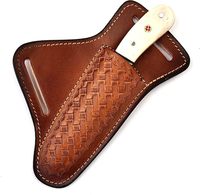 Couteaux de cowboy OEM pas chers avec étui en cuir - Couteau de boucher J2 en acier fait main de 8 pouces, couteau de survie en plein air