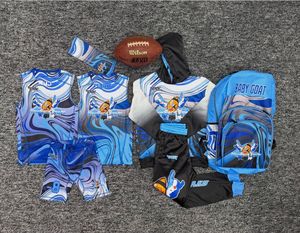 Nouvel ensemble uniforme de football américain NewRacer Stars, imprimé camouflage, anti-humidité, 100 % polyester, taille élastique, tenue de sport complète - Product Image 4