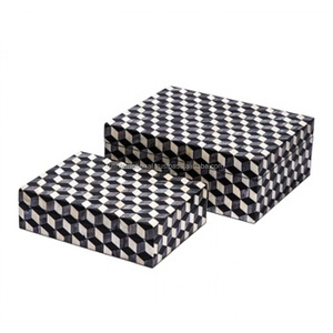 Boîte à incrustation d'os de qualité supérieure, présentoir fait à la main, de couleur naturelle et vernis, articles pour la maison, nouveau design - Product Image 2