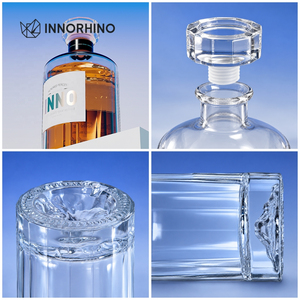 Customizable Label Print Empty 250ml 500ml Glass <b>Bottles</b> for Whisky Liquor Fill with Cap Cork Stopper Gift Boxes OEM / Wholesale - Product Image 5