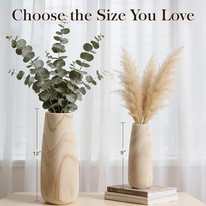 Vase à fleurs en bois style Art déco, effet marbre, minimaliste, pour table, décoration maison, mariage, fête - Product Image 6