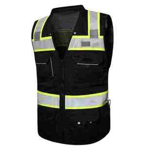 Factory Wholesale Reflective Safety Clothing Polyester <b>Night</b> Work WearJacket Safety Vest Reflective Vest with logo - Product Image 2