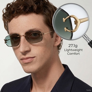 Gafas de Sol Personalizadas con Logotipo, Montura Sin Aro, UV400, Estilo Moderno, Cuadradas, Poligonales, para Hombre y Mujer - Product Image 1