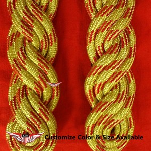 KEW Best Quality Epaulettes Gold Red <b>Braided</b> Shoulder Boards Customizable Luxury Epaulettes <b>Accessory</b> - Product Image 2