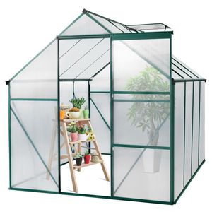 Serra Ibrida 6x8 con Pannelli in Policarbonato e Telaio in Acciaio Alluminio per Eventi Nuziali e Coltivazione Idroponica - Product Image 1
