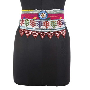 Vintage Belt Belly Dance Bead Afghani Traditional Waist Belt Kuchi Tribal BB093 <b>Old</b> Banjara Real Vintage Handmade Beaded Belts - Product Image 1