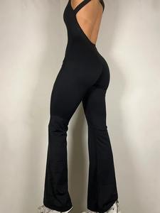 ชุดบอดี้สูทโยคะผู้หญิงแบบสั่งทำขายส่ง ทรงสกินนี่ กระชับสัดส่วน ช่วยเก็บหน้าท้อง มีรูด้านหลัง จั๊มสูทออกกำลังกายฤดูร้อน ชุดรอมเปอร์สำหรับเล่นกีฬา - Product Image 5