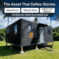 Maison compacte extensible en conteneur étanche à 1 chambre, préfabriquée, idéale pour hôtel, maisonnette pour invités et studio