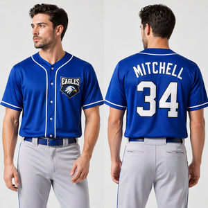 Camiseta de Béisbol Ecológica Personalizada, Transpirable, Ligera, 100% Poliéster, Uniforme Deportivo Unisex, Logotipo Bordado, OEM, Personalizable - Product Image 4