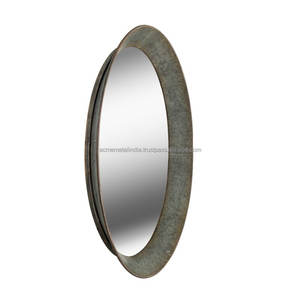 Miroir décoratif ovale simple en métal, miroir mural de luxe pour salle de bain, meilleure qualité, accessoire de décoration intérieure unique - Product Image 5
