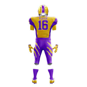 Uniforme de football américain personnalisé de haute qualité, respirant, 100% polyester, service OEM, vêtements d'équipe personnalisés, pour hommes adultes - Product Image 3