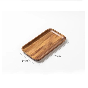 Bandejas de Servir Ovaladas Rústicas de Madera Hechas a Mano, Platos de Presentación de Alimentos con Vetas Naturales para Bautizos y Cumpleaños, Venta al por Mayor - Product Image 6