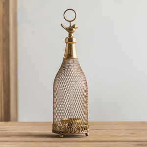 Farol para velas, portavelas, adornos decorativos para el hogar, faroles de metal artesanales - Product Image 3