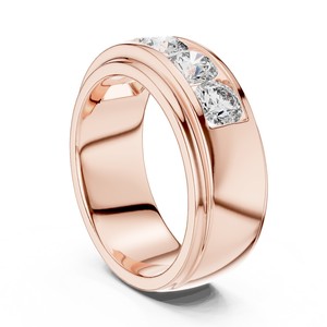 แหวนเพชรทรงกลมแบบ Eternity Band สุดฮิต ดีไซน์ทันสมัย เพชรเลี้ยงในห้องปฏิบัติการ รับรองโดย IGI ทองคำแท้ 14K สำหรับงานแต่งงาน งานหมั้น สั่งทำได้ - Product Image 4