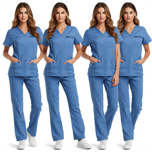 Ensemble de blouses d'infirmière bleu ciel pour femmes, best-seller, uniforme professionnel de soins de santé - Product Image 4