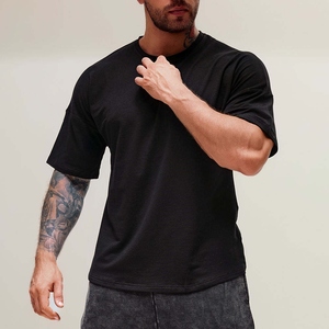 T-shirt de sport surdimensionné 220 g/m² pour hommes, grande taille, coton épais, streetwear, impression personnalisée DTF DTG, tee-shirt oversize - Product Image 3