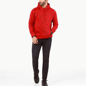 Ensemble de survêtement polaire à capuche pour homme, personnalisé, imprimé, écologique, respirant, en polyester/coton élastique, vente en gros - Product Image 6