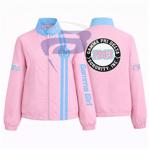 Chaqueta de Carreras de Sarga de Algodón Gamma Phi Delta GPD Sorority para Mujer, Chaqueta de Motociclismo de Alto Rendimiento, Chaqueta de Motociclista de Alta Velocidad - Product Image 1