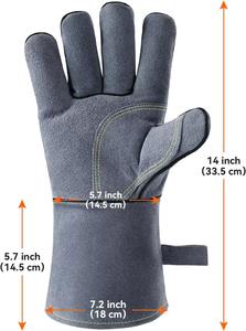 Gants de travail robustes en cuir de chèvre pour chauffeurs de camions, entrepôt, jardinage, travaux agricoles et soudure - Vente en gros - Product Image 5