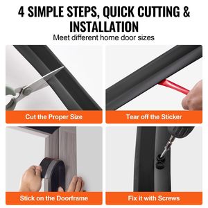 Guarnizione Universale per Porta del Garage da 20 Piedi, Sostituzione in Materiale Composito Morbido e Rigido, Sigillante per Parte Superiore e Laterale, Impermeabile per Appartamenti - Product Image 6