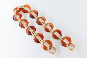 60CM Long Tortoiseshell Marble Acrylic Purse Chain Handle <b>Strap</b> <b>Replacement</b> for Handbag or Shoulder <b>Bag</b> - Product Image 2