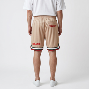 High Quality Stylish Unisex Streetwear 7 Inch Inseam Double <b>Layer</b> Mesh Elastic Waist Anti-UV & Quick Dry Shorts - Product Image 6