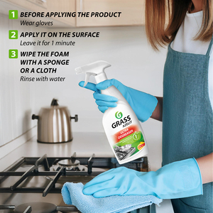 GRASS Azelit 600ml Professional Kitchen Degreaser | Heavy-Duty Alkaline Foam <b>Cleaner</b> for Ovens, Grills & Stoves | Lemon Scent - Product Image 6