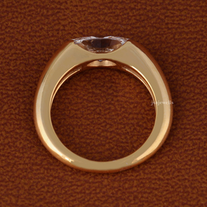แหวนหมั้นเพชรทรงมาร์คีส์ เพชรเลี้ยงในห้องปฏิบัติการ ทองคำแท้ 14K แหวนแต่งงานแบบโซลิแทร์ เครื่องประดับเจ้าสาวสุดหรู - Product Image 5