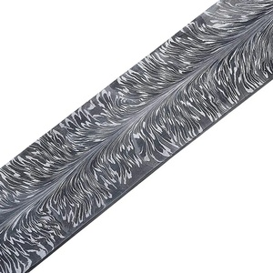 Acier Damas à motif plume de 12 pouces Ahmad Fabric, qualité industrielle, non réglable, pointe tombante, épaisseur 3 mm, pour la fabrication de couteaux - Product Image 6