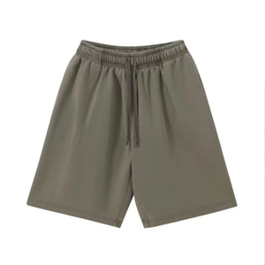 Pantalones Cortos Bermuda de Algodón de Color Sólido para Hombre, Cintura Media, Elásticos, Transpirables, Casuales, con Bolsillos - Product Image 3