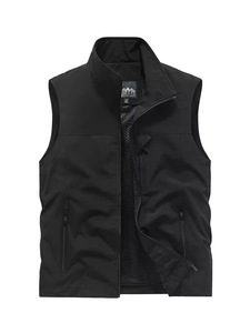 Gilet de travail imperméable, respirant, écologique, anti-UV, séchage rapide, col montant, fermeture éclair, style décontracté pour - Product Image 1