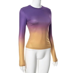 <b>Women</b> Slim Fit Solid Logo Breathable <b>Jersey</b> Polyester Sublimation T Shirts All Seasons - Product Image 5
