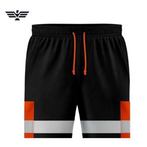 Pantalones Cortos de Seguridad de Trabajo de Poliéster Fluorescente de Alta Visibilidad Personalizados con Cinta Reflectante |   Pantalones Cortos de Alta Visibilidad para Trabajo Industrial - Product Image 5