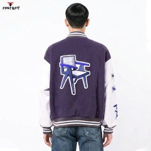 Popular Design Factory Wholesale Plus Size High Quality Long Sleeves Winter Wear <b>Smart</b> Stylish College Baseball <b>jacket</b> for men - Product Image 6