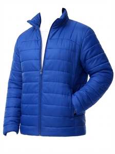 Custom Men's Coated 100% Nylon Puffer <b>Jacket</b> Winter Lightweight <b>Padded</b> <b>Waterproof</b> Front Stand Collar Zipper Casual Outdoor OEM - Product Image 4