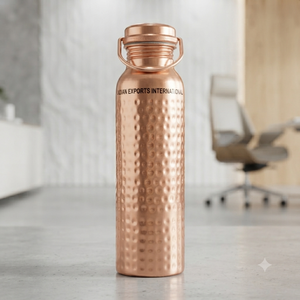 ขวดน้ำโยคะทองแดง (ทองแดงบริสุทธิ์รับรองมาตรฐาน) - Product Image 1