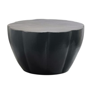 Mesa de Centro Redonda Moderna Negra, Muebles Decorativos para Sala de Estar - Product Image 1
