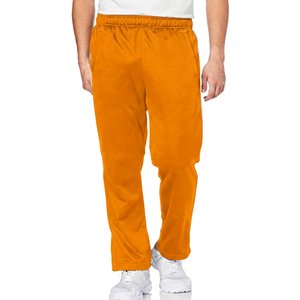 Pantalon de survêtement noir pour homme, coupe droite, taille haute, taille élastique, poches latérales, décontracté, léger, respirant, séchage rapide, en coton - Product Image 2
