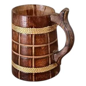 Jarra de Cerveza de Madera Hecha a Mano, con Acabado Sheesham, Estilo Barril, Ligera y Duradera, para Cerveza Artesanal - Product Image 4