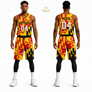 Customized Sublimation Basketball Uniform Set <b>Navy</b> Blue Orange Sublimated Breathable Moisture Wicking Polyester Mesh Plus Size - Product Image 5