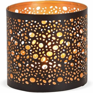 Decorative Tall Votive Candle Holder Metal <b>Lantern</b> Black Gold for Home Lighting Decor - Product Image 5