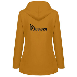 Relevo Chaqueta Cortavientos Larga Unisex con Capucha, Impermeable, Suave, Casual, de Manga Larga, con Botones Delanteros, Largo hasta la Rodilla, Ropa Exterior para Adultos - Product Image 2